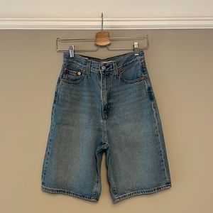 Levi’s High Loose Denim Bermuda Shorts